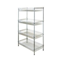 Raft depozitare - etajera otel cromat pentru produse vrac legume fructe, dimensiuni 1000x350x1800 mm