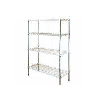Raft depozitare - etajera otel cromat, dimensiuni 1200x450x1800  mm