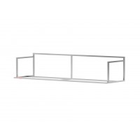 Raft depozitare - etajera otel inox AISI 304 pentru cosuri masina de spalat, suspendat de perete, dimensiuni 2600x510x370 mm