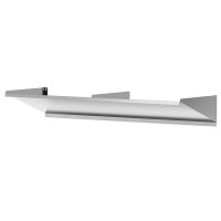 Raft depozitare - etajera otel inox pentru cosuri masina de spalat, suspendat de perete, polita neteda inclinata, dimensiuni 1010x510x220 mm